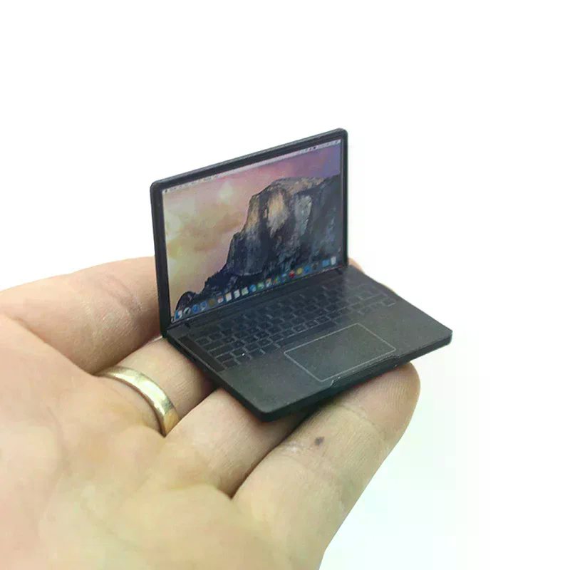 Laptop Accessories Computer - Милый миниатюрный ноутбук-симулятор 1:12, миниатюрные изделия