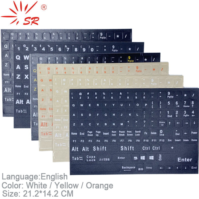 Keyboard Laptop Accessories - Наклейки SR на клавиатуру, водостойкие, 120