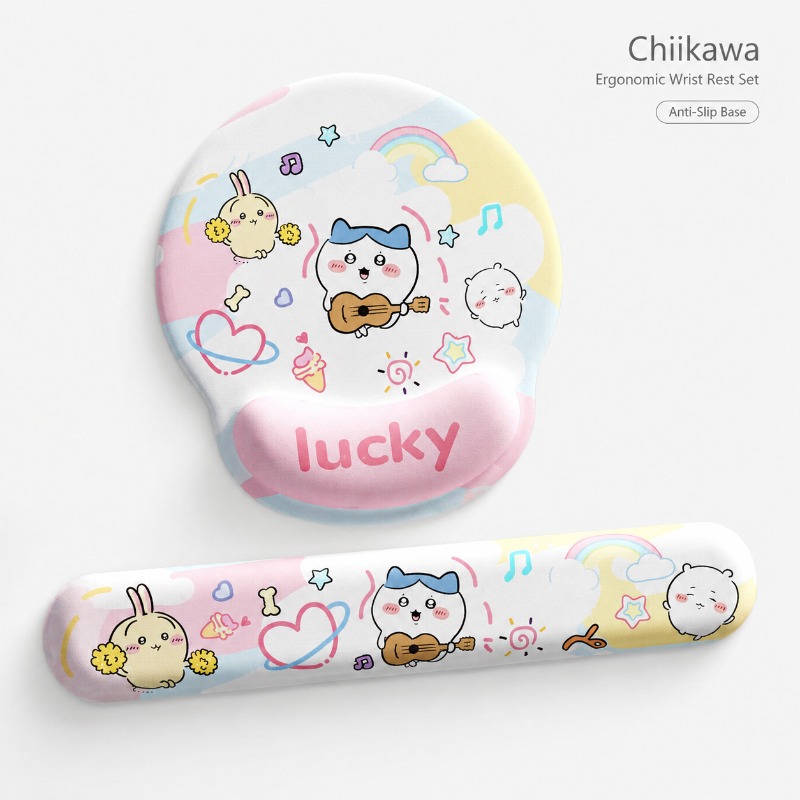 Keyboard Laptop Accessories - Милый эргономичный коврик для мыши Chiikawa