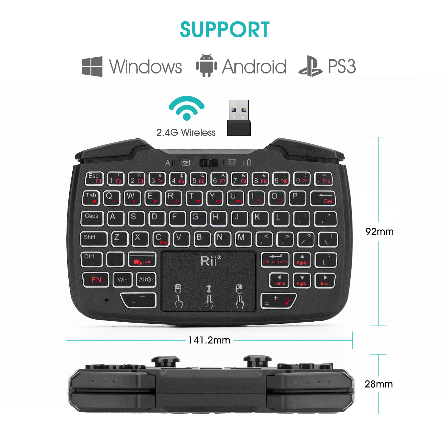 Rii RK707 2,4 ГГц беспроводной – обзор и цена Laptop Accessories Combo